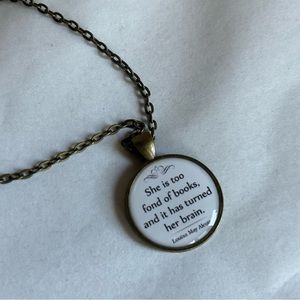 📚Book lovers necklace📚‎ Louisa May Alcott📚